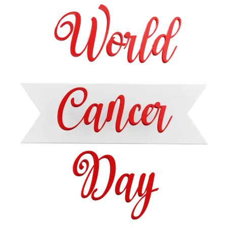 World Cancer Day  3D Icon