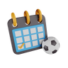 3d sports calendar logo