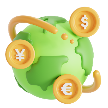 World currency  3D Icon