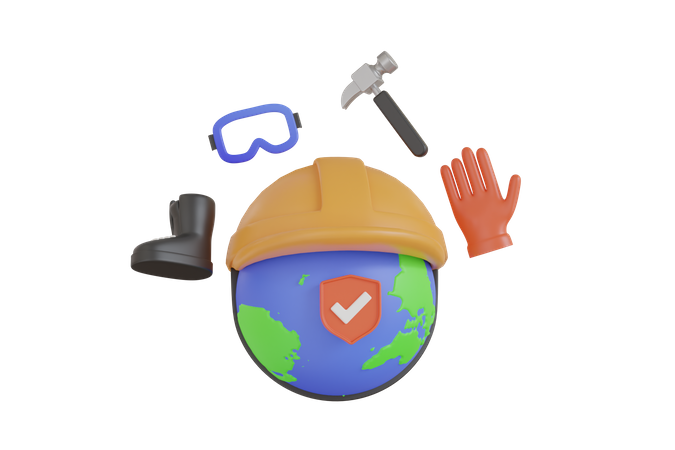 World Day for Safety at Work  3D Icon