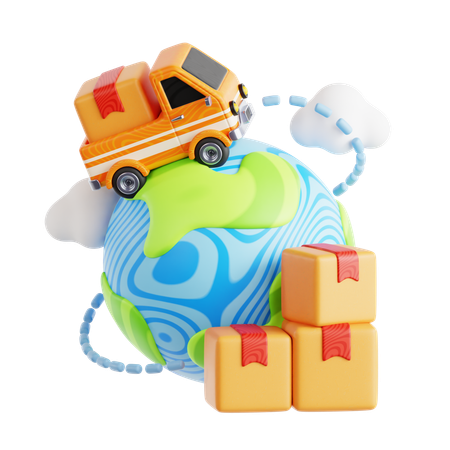 World Delivery  3D Icon