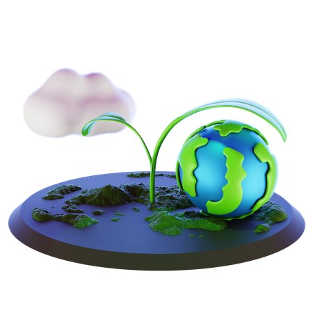 World Earth Day  3D Icon