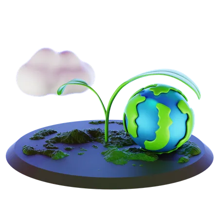 World Earth Day  3D Icon