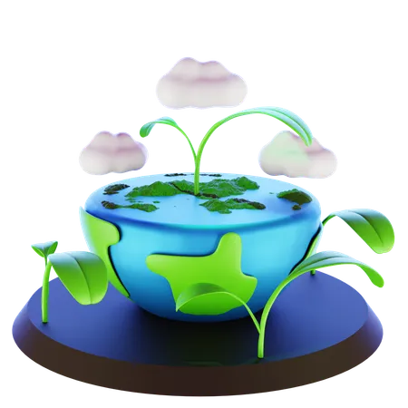 World Earth Day  3D Icon