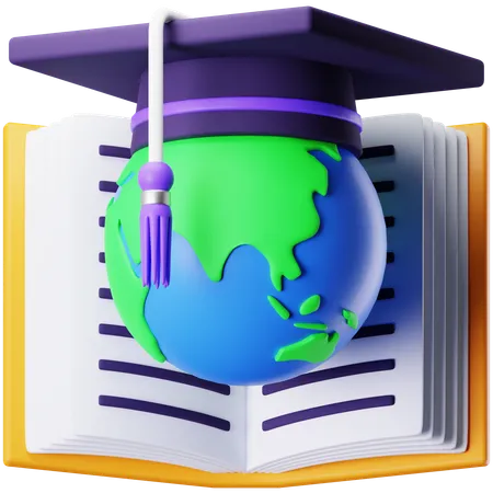 World Education 3 D Illustration 3D Icon