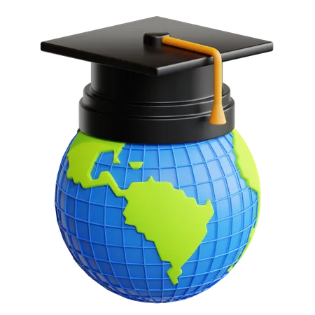 World Education  3D Illustration