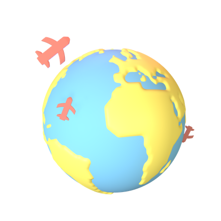 World Globe  3D Icon