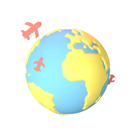 World Globe  3D Icon