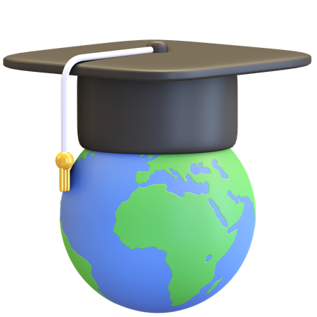World Graduation  3D Icon