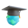 world graduation emoji 3d