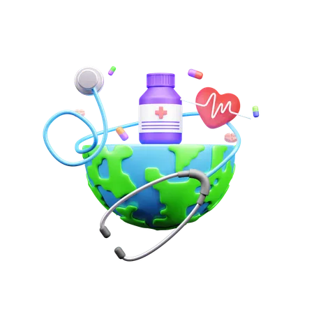World Health Day  3D Icon