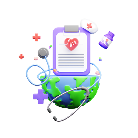 World Health Day  3D Icon