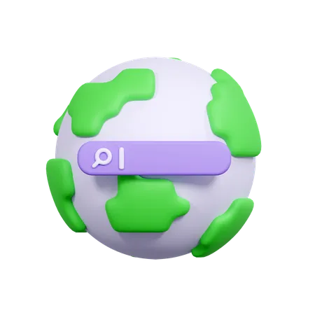 World Internet Illustration 3D Icon