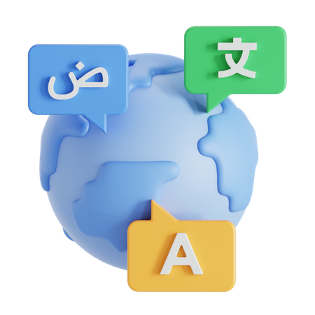 World language  3D Icon