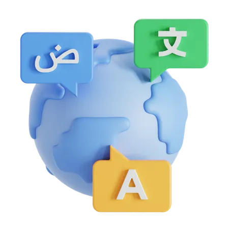 World language  3D Icon