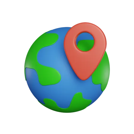 World Location 3 D Icon 3D Icon