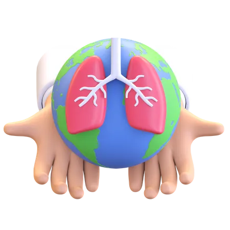 World Lung Day  3D Illustration