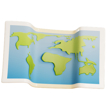 World Map  3D Icon