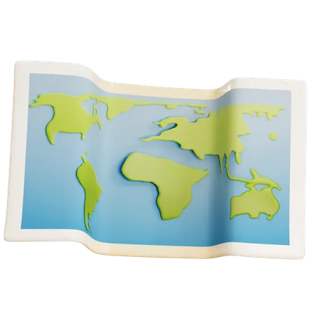 World Map  3D Icon