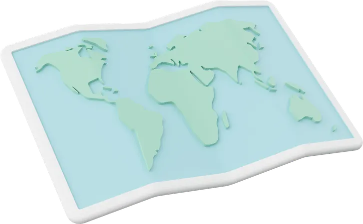 World Map  3D Icon