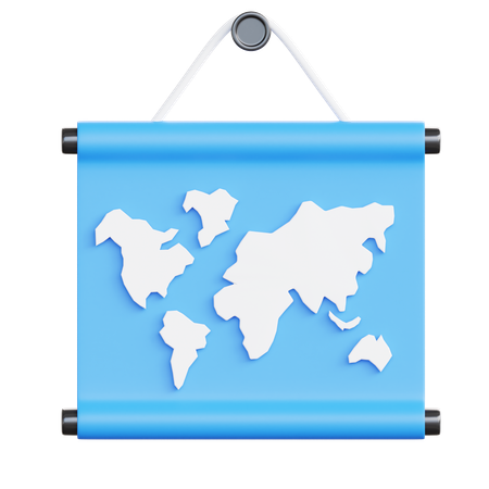 World Map  3D Icon