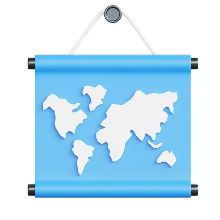 World Map  3D Icon