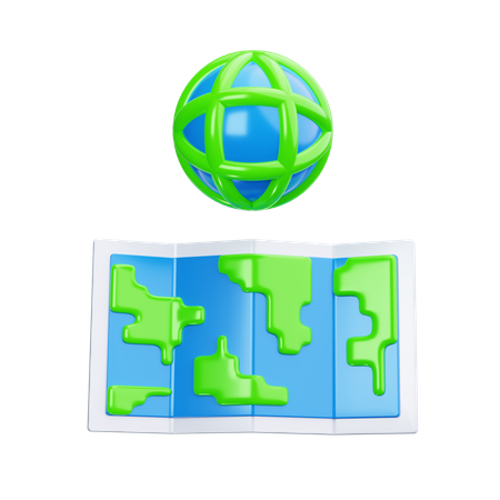 World Map  3D Icon