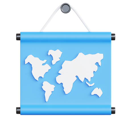 World Map  3D Icon
