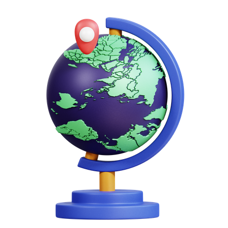 World Map 3D Icon