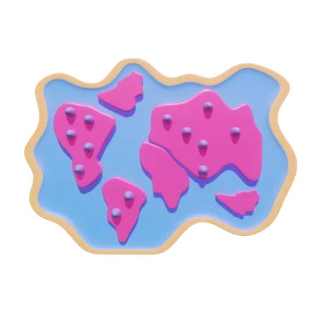 World Map  3D Icon