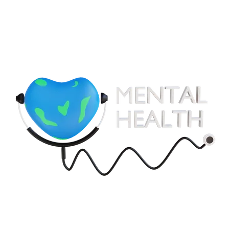 World Mental Health Day  3D Illustration