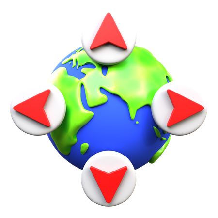 World Navigation  3D Icon