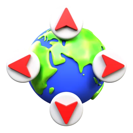 World Navigation  3D Icon