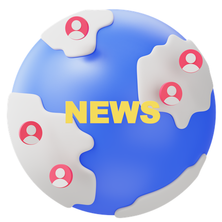 World News  3D Icon