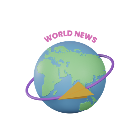 World News  3D Icon