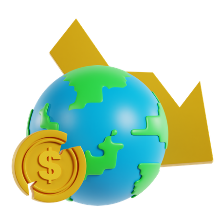 World Recession  3D Icon