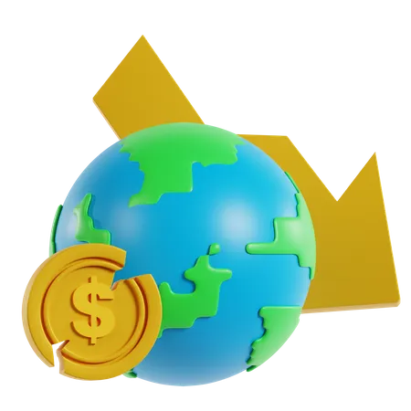World Recession  3D Icon