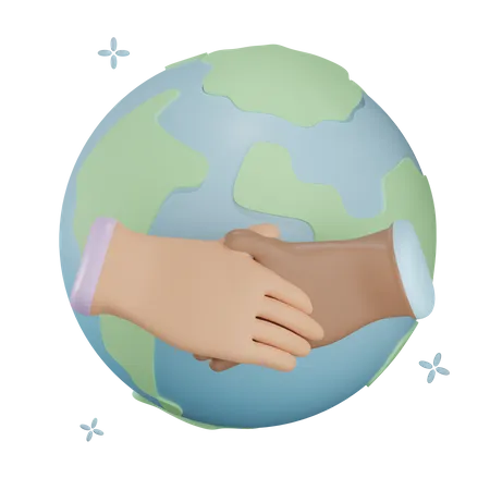 World Shaking Hands  3D Icon