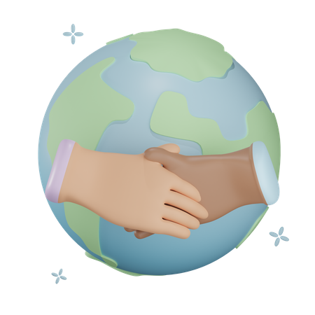 World Shaking Hands 3D Icon