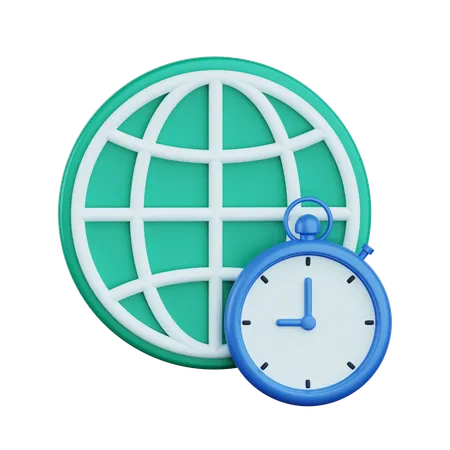 World Time  3D Icon