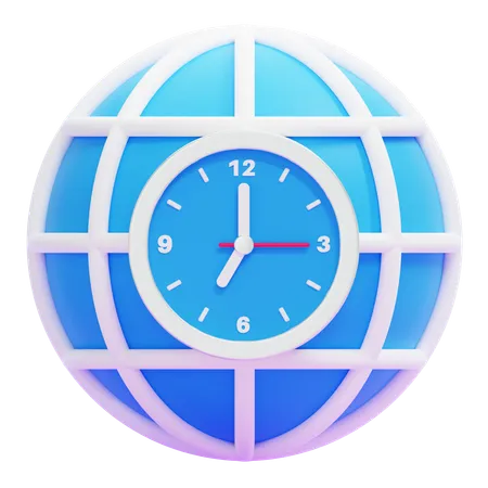 World Time  3D Icon