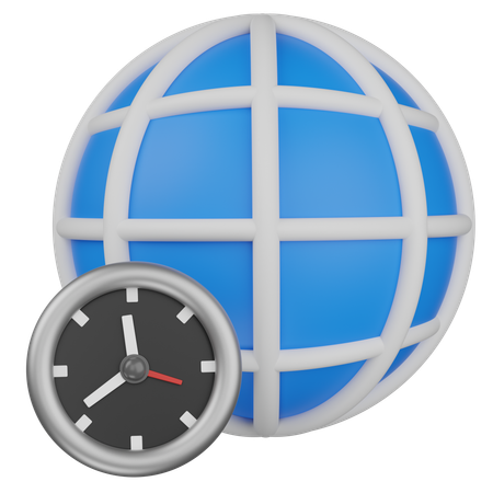 World Timezone  3D Icon