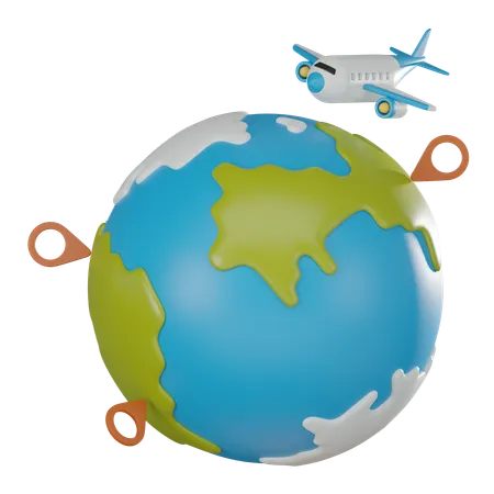 Featuring A Globe Icon Ideal For Travel Related Projects Promoting Wanderlust And Showcasing Global Destinations 3 D Render Illustration 3D Icon
