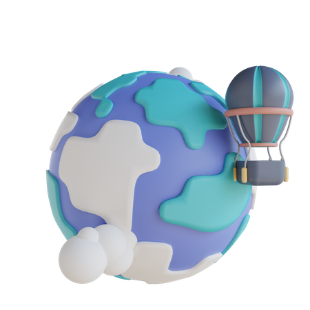 World Tour  3D Illustration