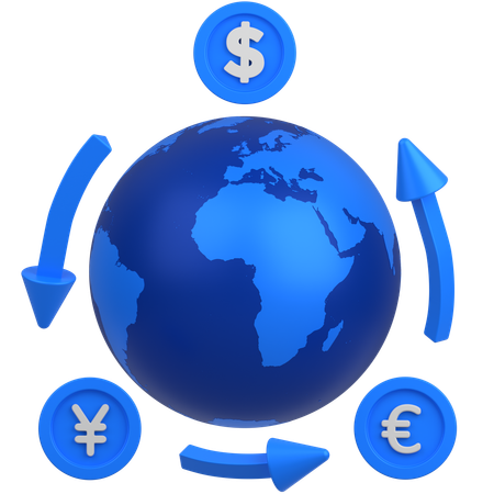World trade currency  3D Icon