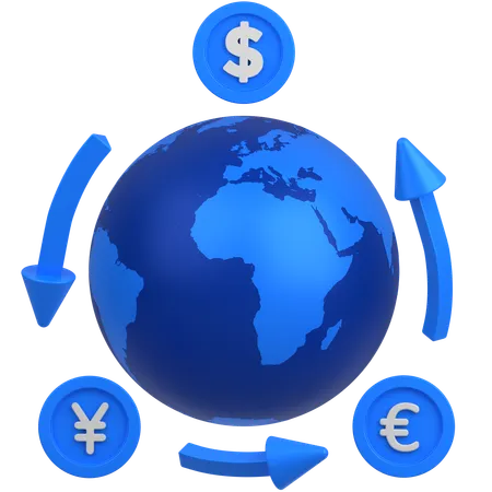 World trade currency  3D Icon
