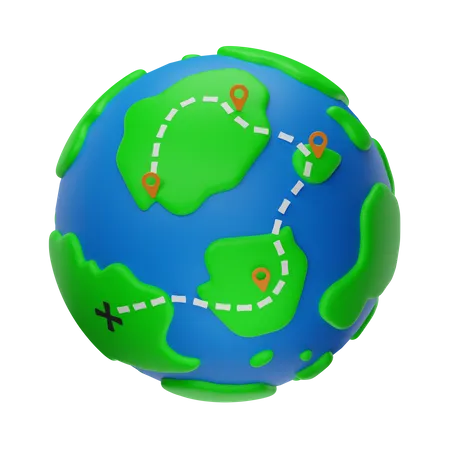 World Travel 3D Icon