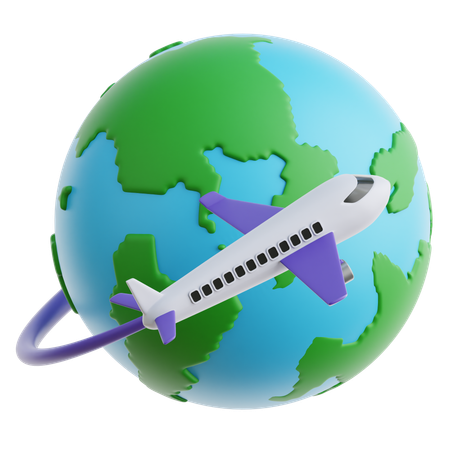 World Traveling  3D Icon