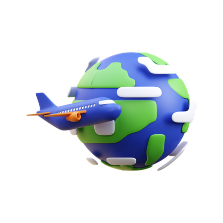 World trip  3D Icon