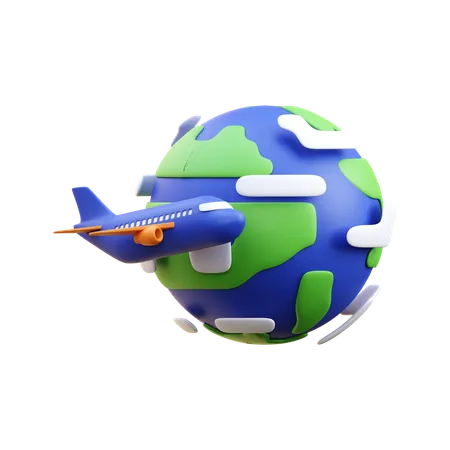 World trip  3D Icon